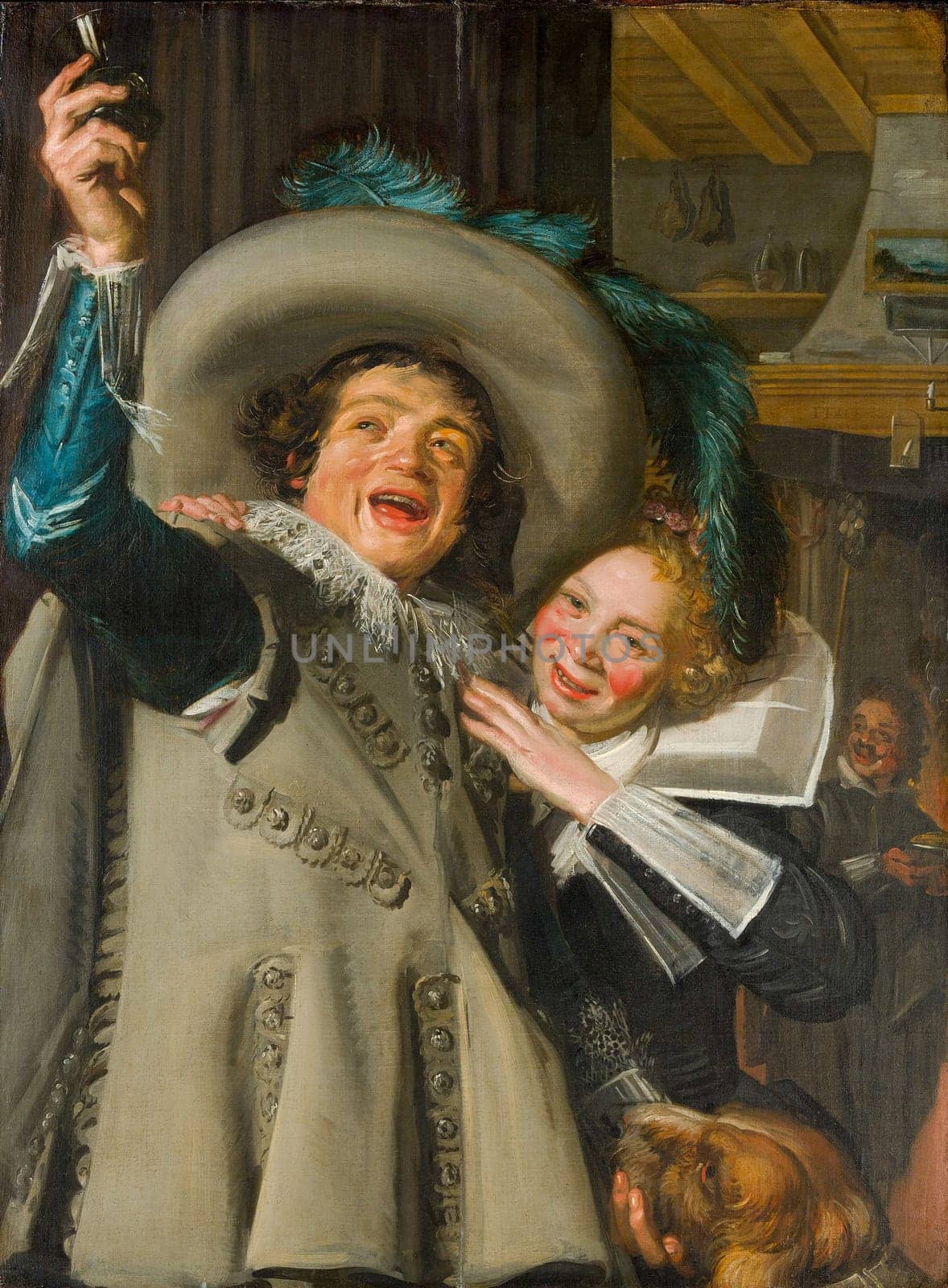 Young Man and Woman in an Inn.Frans Hals Dutch 1623 by gallofoto