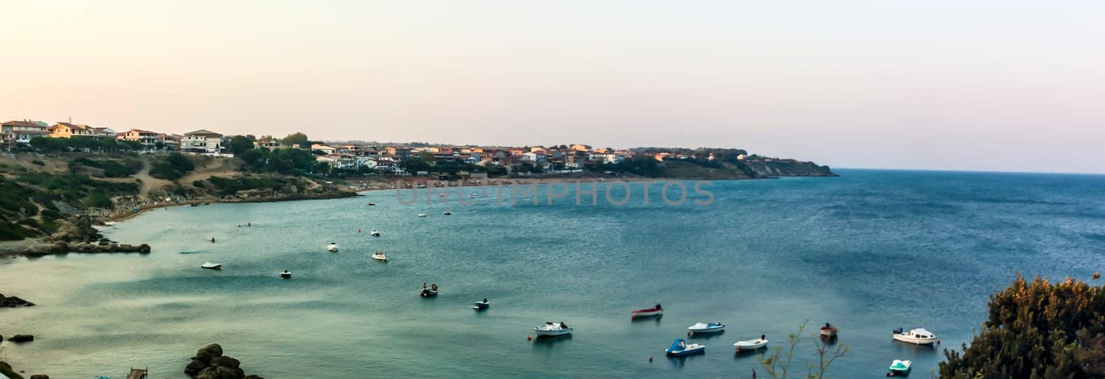 panoramic view of Capo Rizzuto bay, a seaside resort on the Calabrian coast of the Ionic Sea