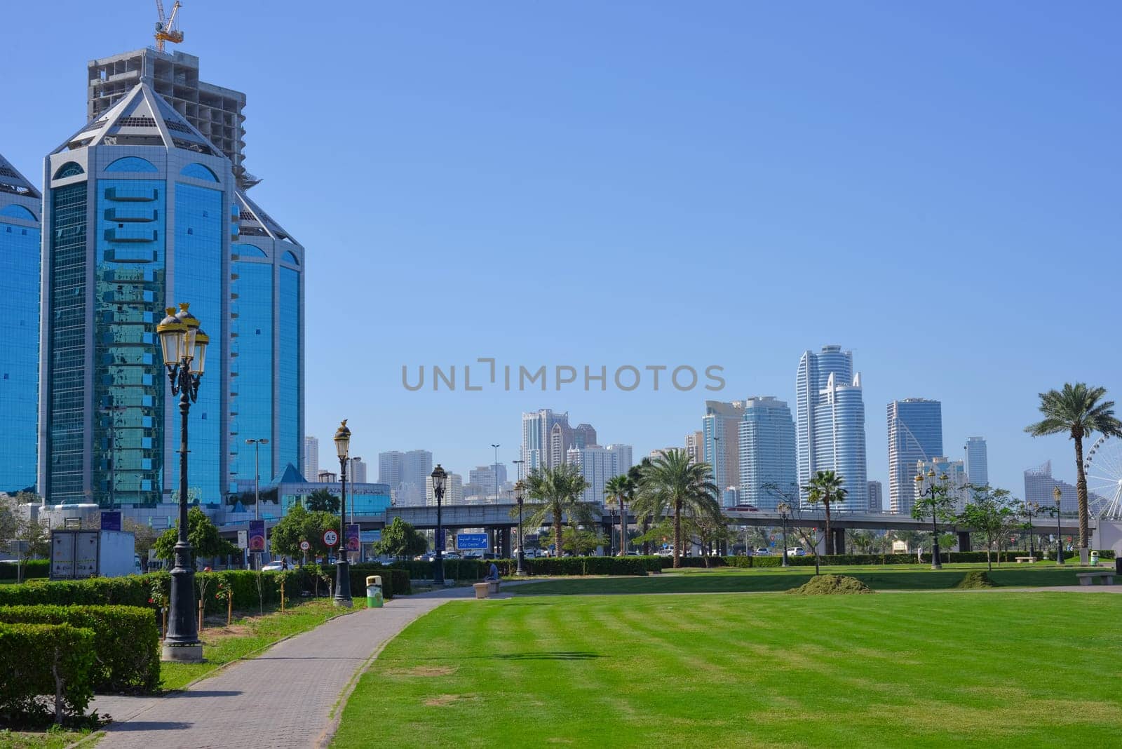 Sharjah,UAE:14-02-2023: Street view in Sharjah. by Ekaterina34
