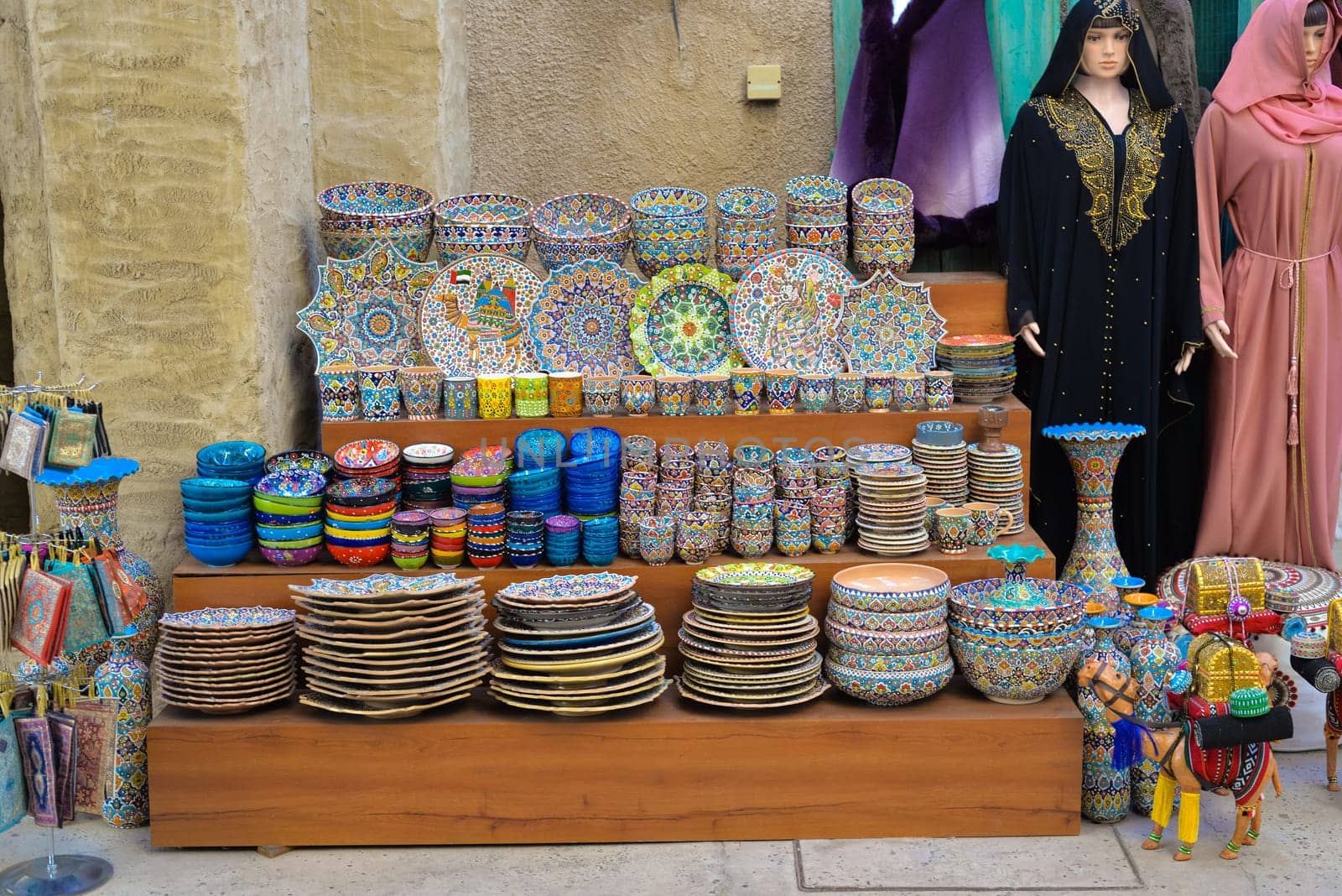 Dubai, UAE, February 14, 2023. Traditional Arab bazaar. eastern market. by Ekaterina34