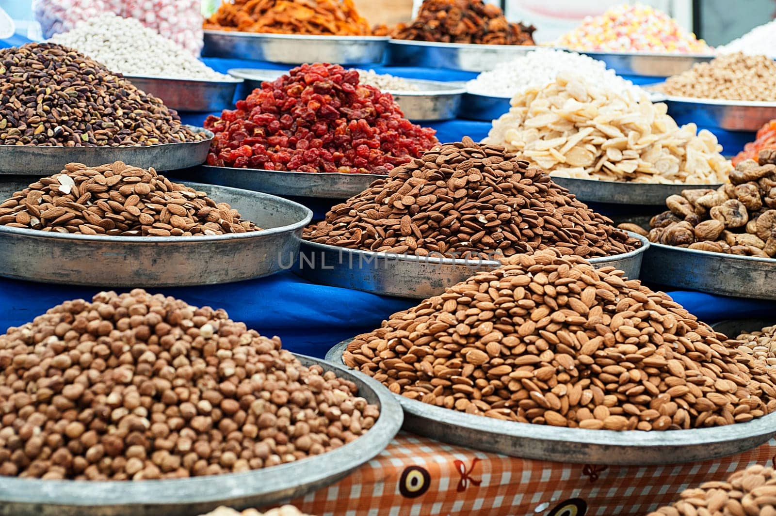 the colors, the aromas and the atmosphere of the Turgutris market in Turkey