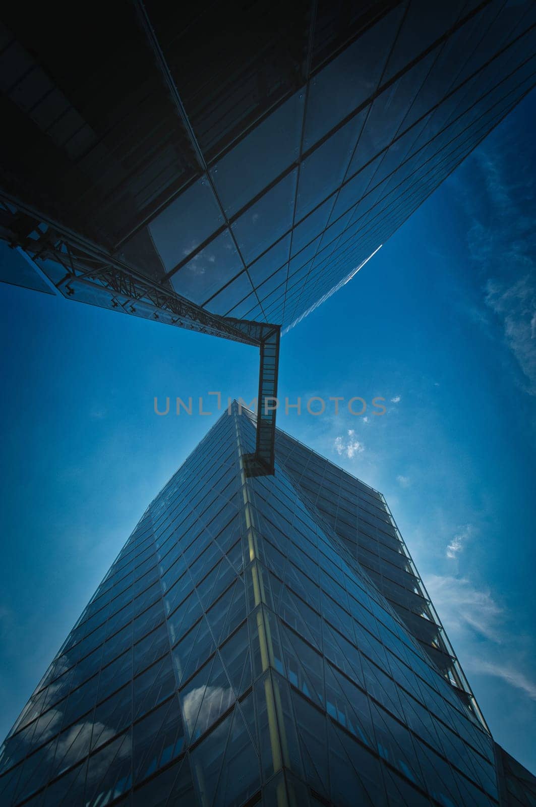 LVM glass skyscrapers with skybridge at the head office of the LVM insurance company in Muenster