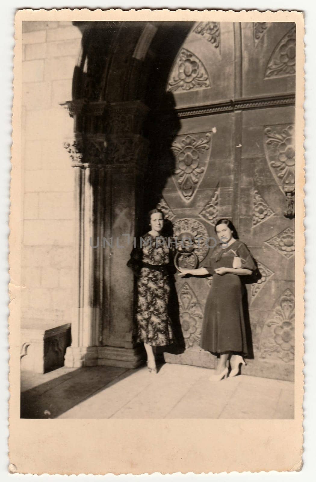 Vintage photo shows the elegant women on summer holiday vacation in Croatia. by roman_nerud