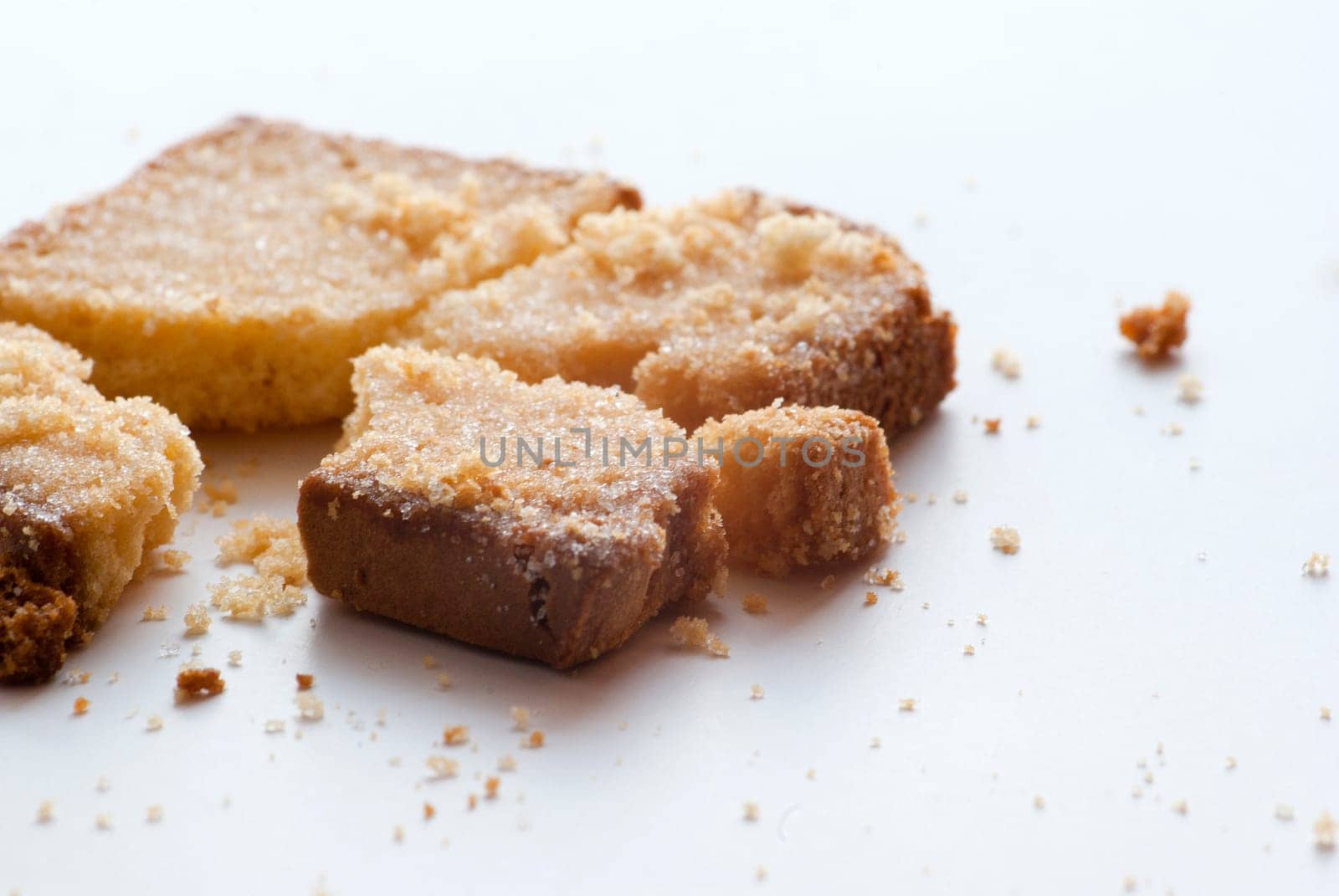 Toasted bread with butter and sugar