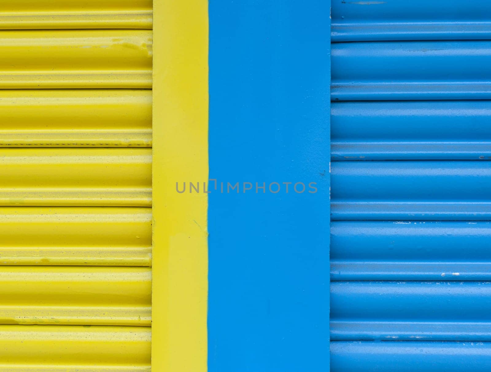 street shutter with the flag of ukraine. High quality photo