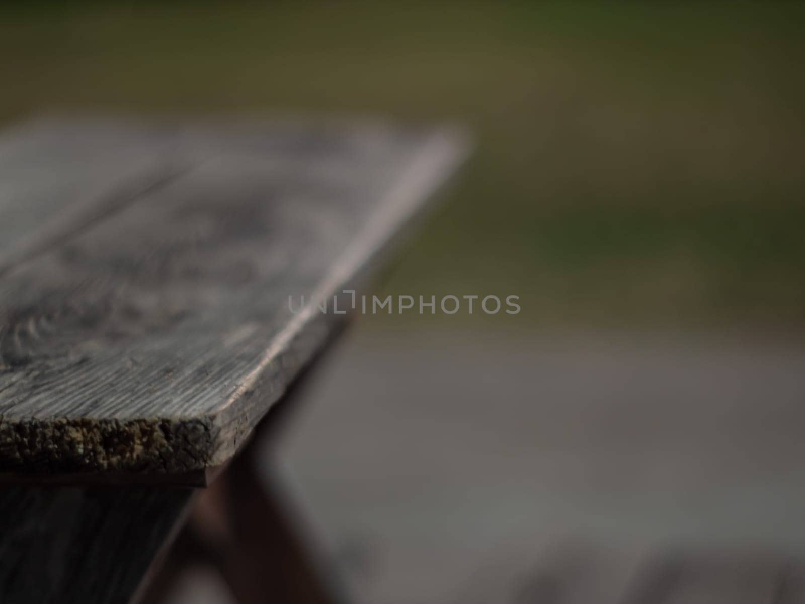 The shabby patio wooden furniture in the garden by Satakorn