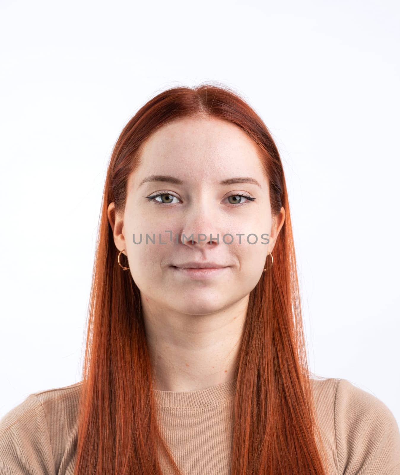 Biometric Passport photo of attractive female, natural look healthy skin by Desperada