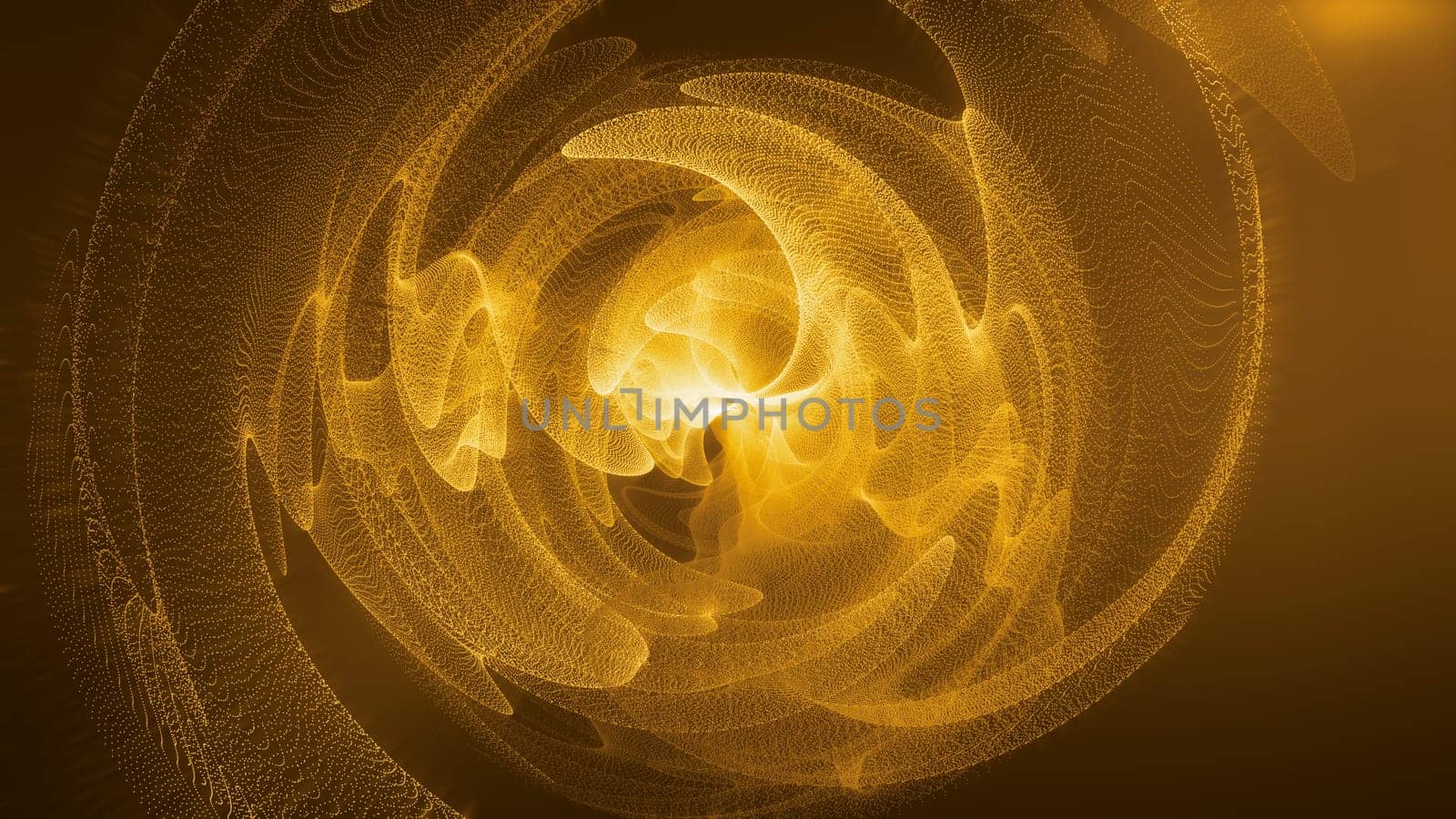 Thinking machine processing golden big data. Metaverse abstract background. Cloud computing concept. B by ImagesRouges