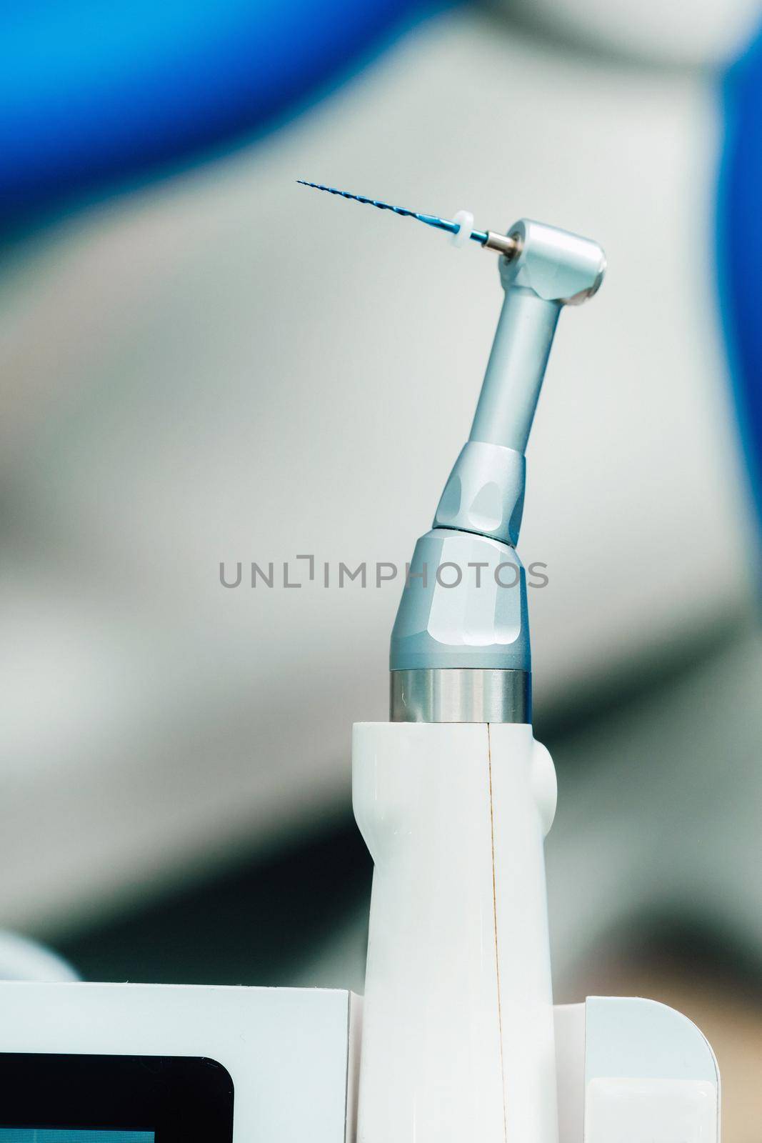dental equipment in the dentist's office for root canal treatment. Close-up, endomotor.