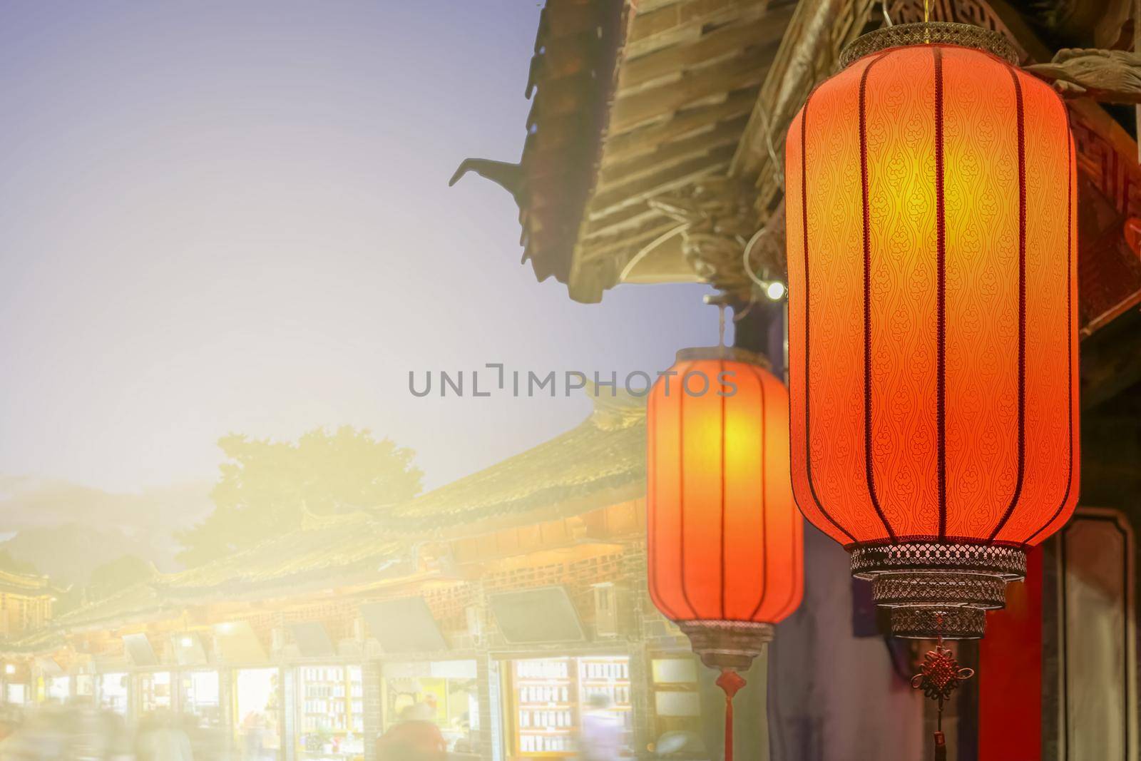 Chinese new year lanterns in old town. by toa55