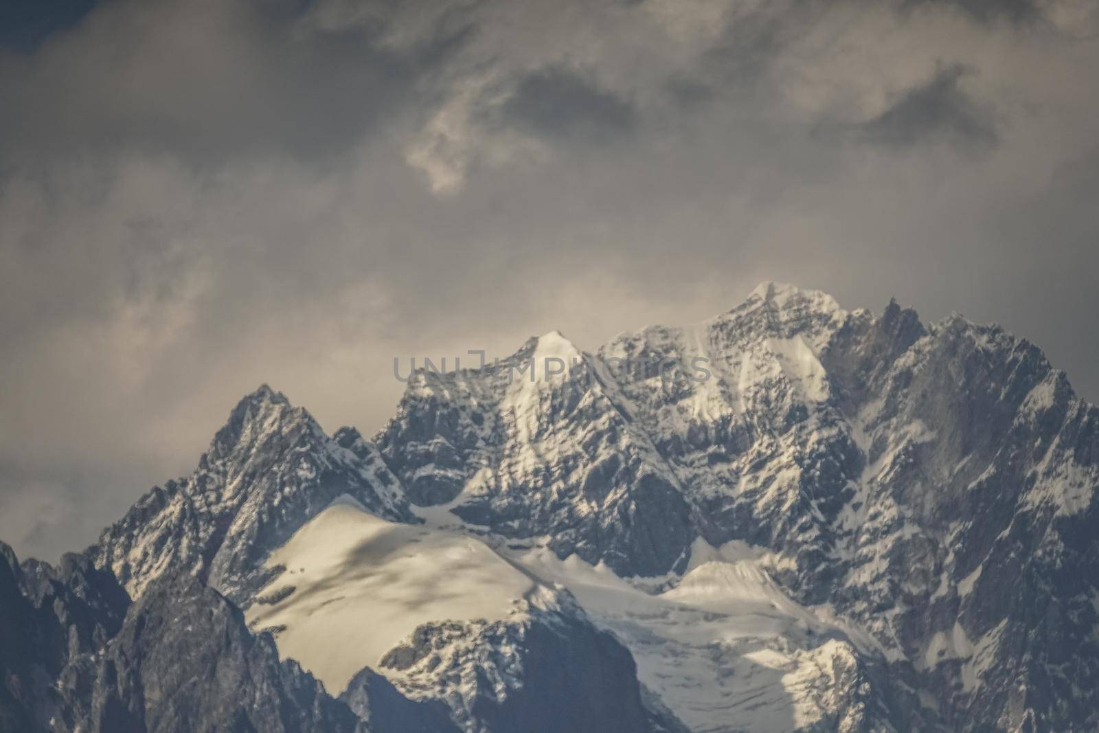 Jade Dragon Snow Mountain, Lijiang,Yunnan China. Take Photo from world heritage old town.