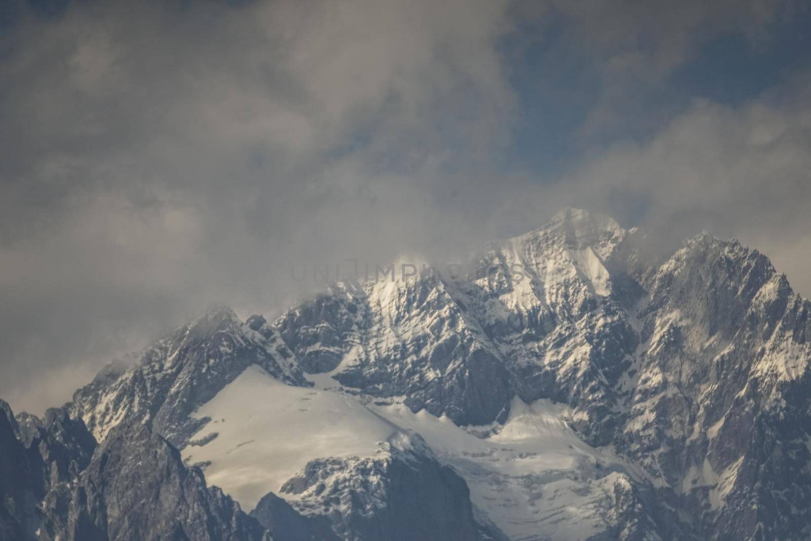 Jade Dragon Snow Mountain, Lijiang,Yunnan China. Take Photo from world heritage old town.