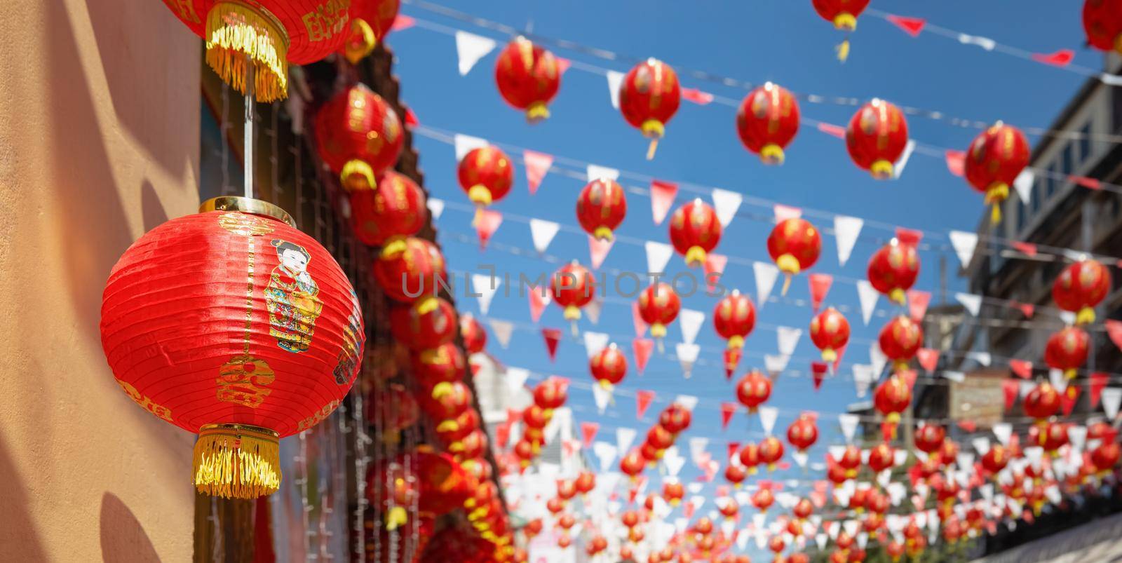 Chinese new year lanterns in china town. by toa55