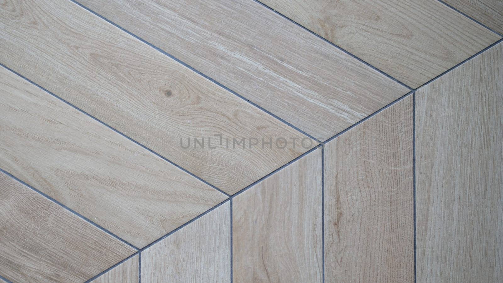 Wooden laminate on floor in shape of tree closeup by kuprevich