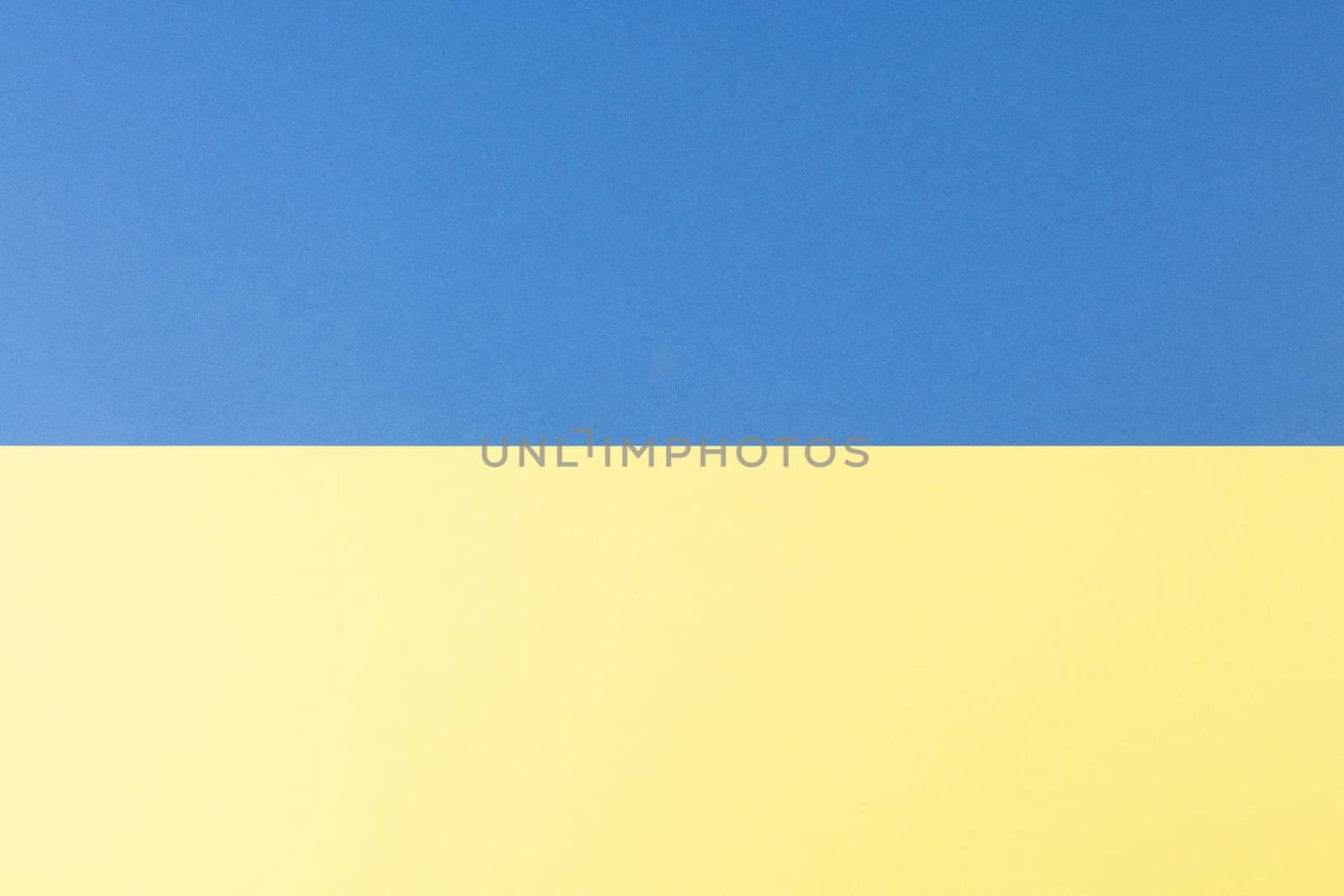 Ukrainian flag. Two colored background. Horizontal parallel yellow and blue stripes. State symbol concept.