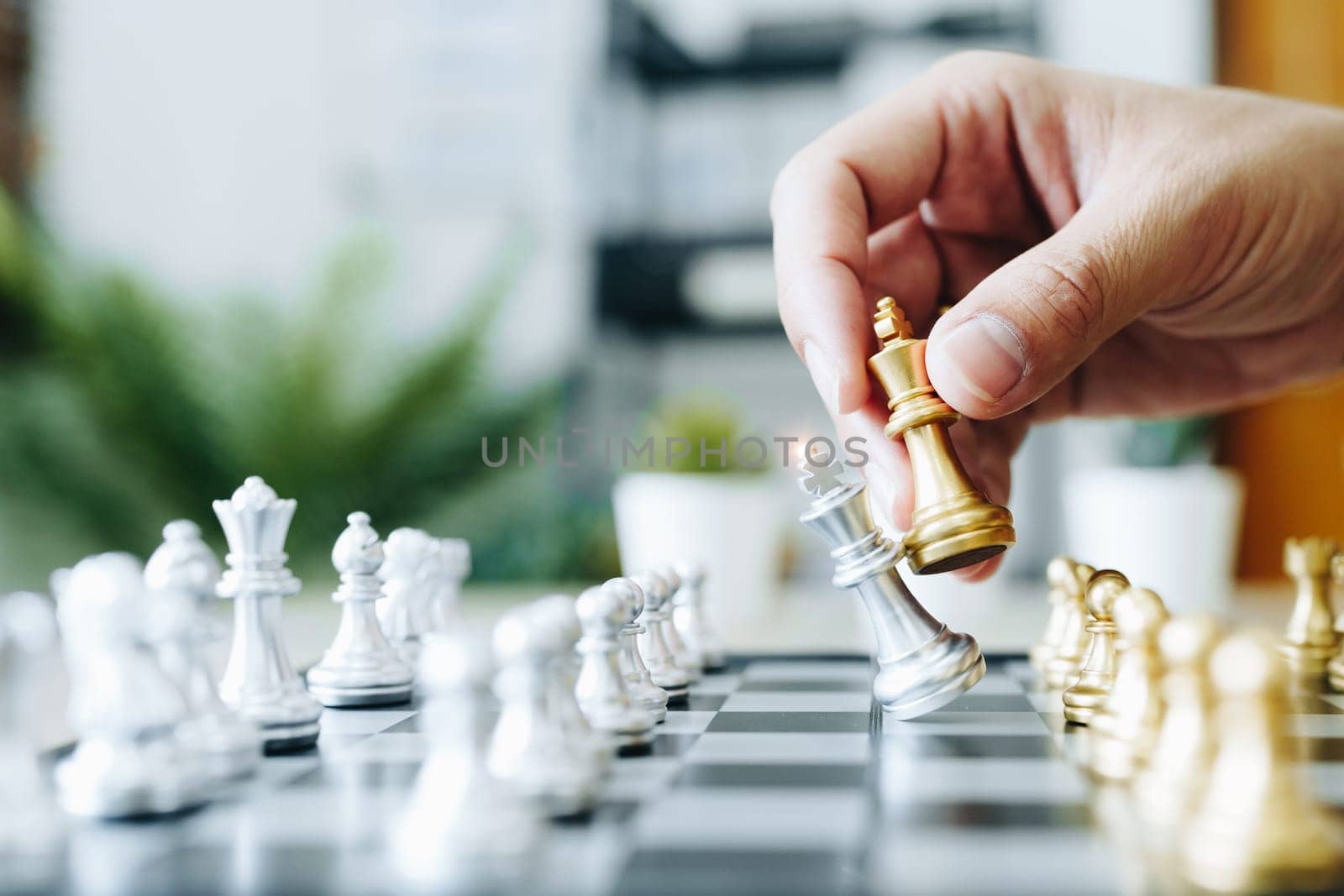 Playing and planning a chess walk, an entrepreneur is planning a business to compete with the competitors in the marketing.