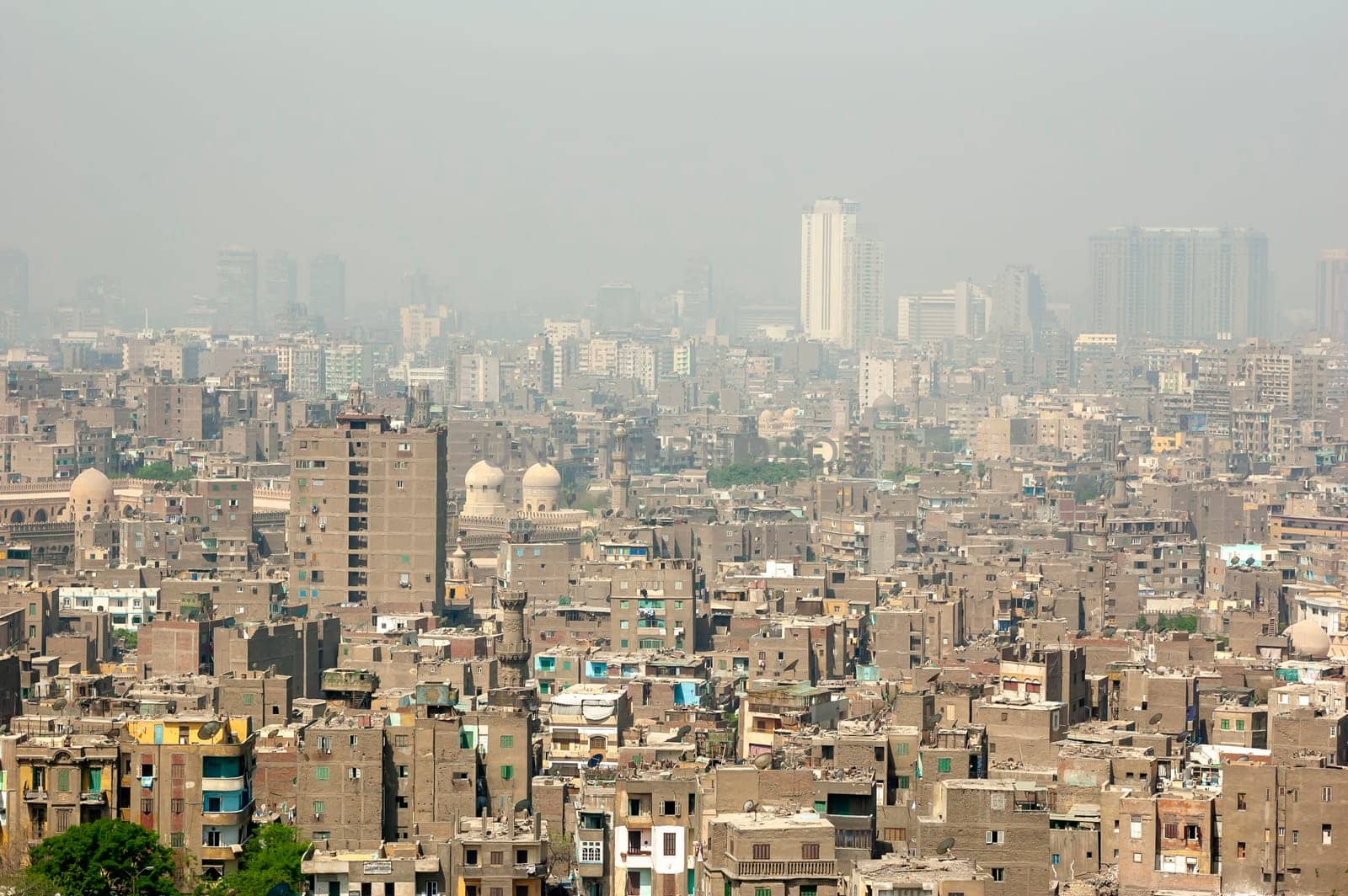 Cairo, Egypt - April 14 2008: Panoramic view of Cairo, Egypt.