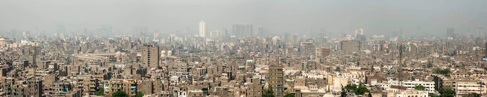 Cairo, Egypt - April 14 2008: Panoramic view of Cairo, Egypt.