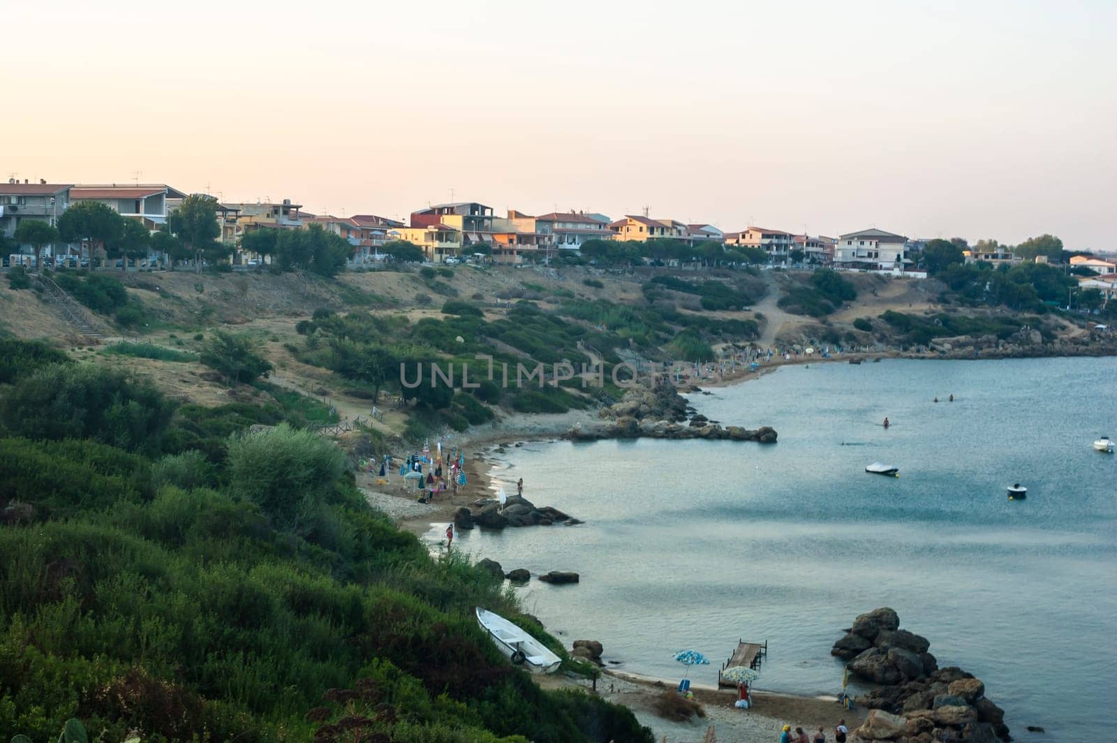 panoramic view of Capo Rizzuto bay, a seaside resort on the Calabrian coast of the Ionic Sea