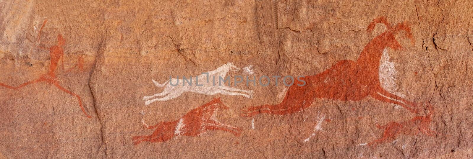 Prehistoric Petroglyphs - Rock Art - Akakus (Acacus) Mountains, Sahara, Libya