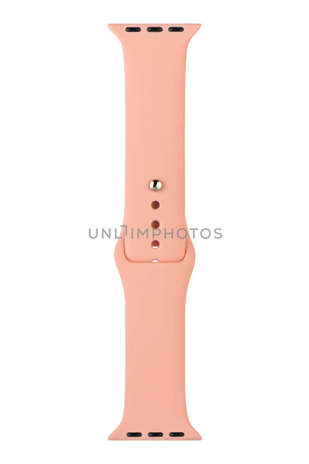 Silicone strap for watch, white background in insulation