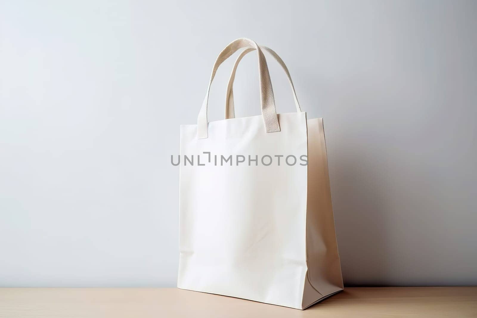 Blank canvas tote bag mockup in white eco friendly design with copy space. Concepts for zero waste movement of shopping bags.