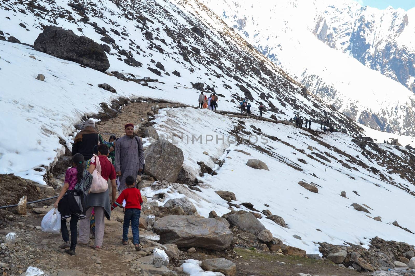 Pathway for pilgrims rebuilt after kedarnath disaster. by stocksvids