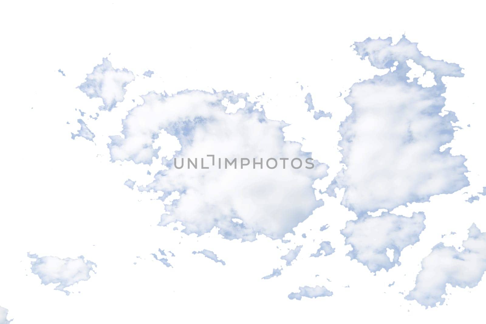 Clouds in the sky isolate on white background. Selective focus. by yanadjana