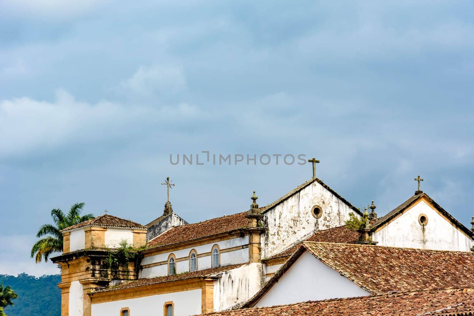 Back view of old colonial style church by Fred_Pinheiro