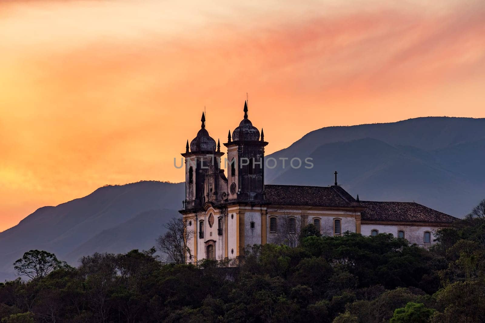 Historic baroque church on top of the hill by Fred_Pinheiro