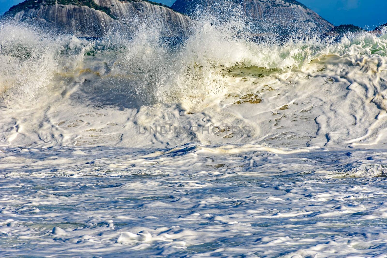 Strong sea wave on the beach by Fred_Pinheiro