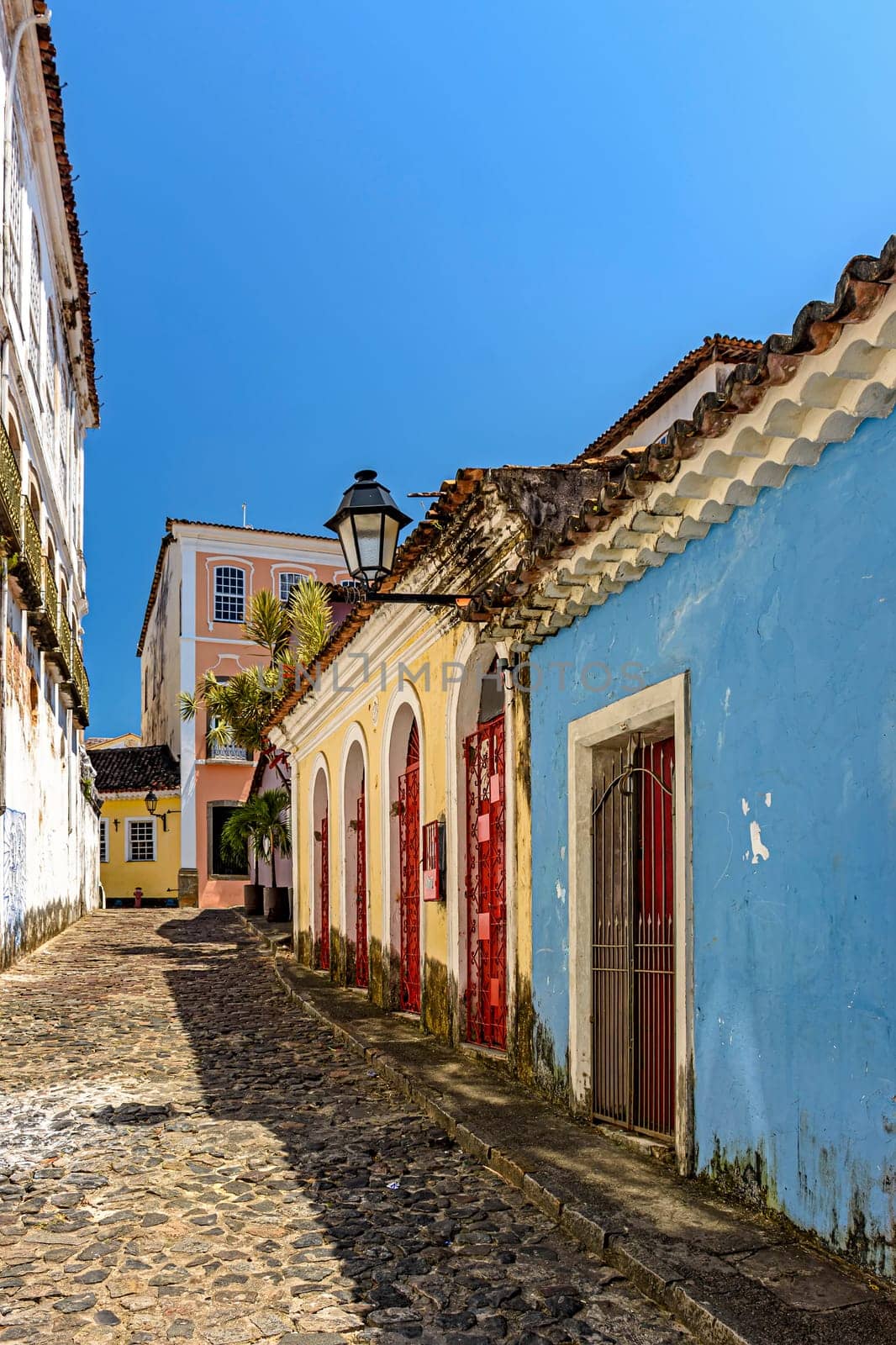 Cobblestone street in the Pelourinho neighborhood by Fred_Pinheiro