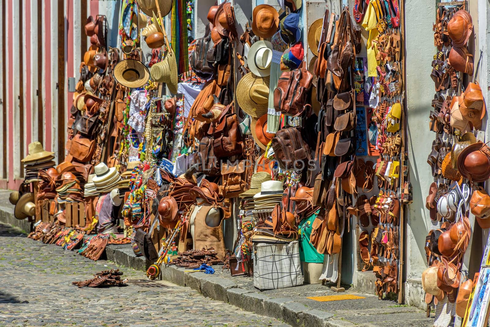 Traditional commerce of typical products, souvenirs and musical instruments by Fred_Pinheiro