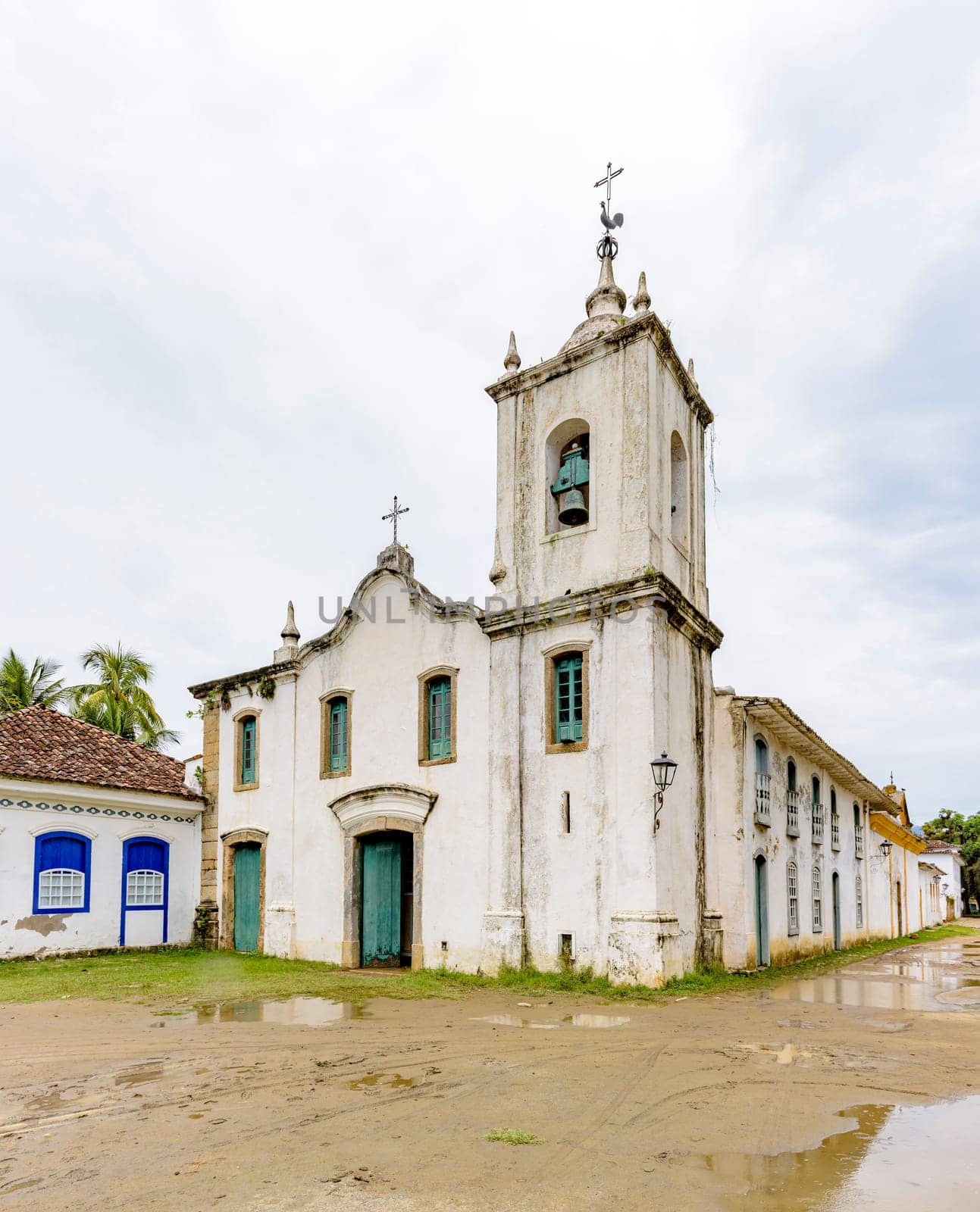 White church facade in the ancient and historic city of Paraty by Fred_Pinheiro