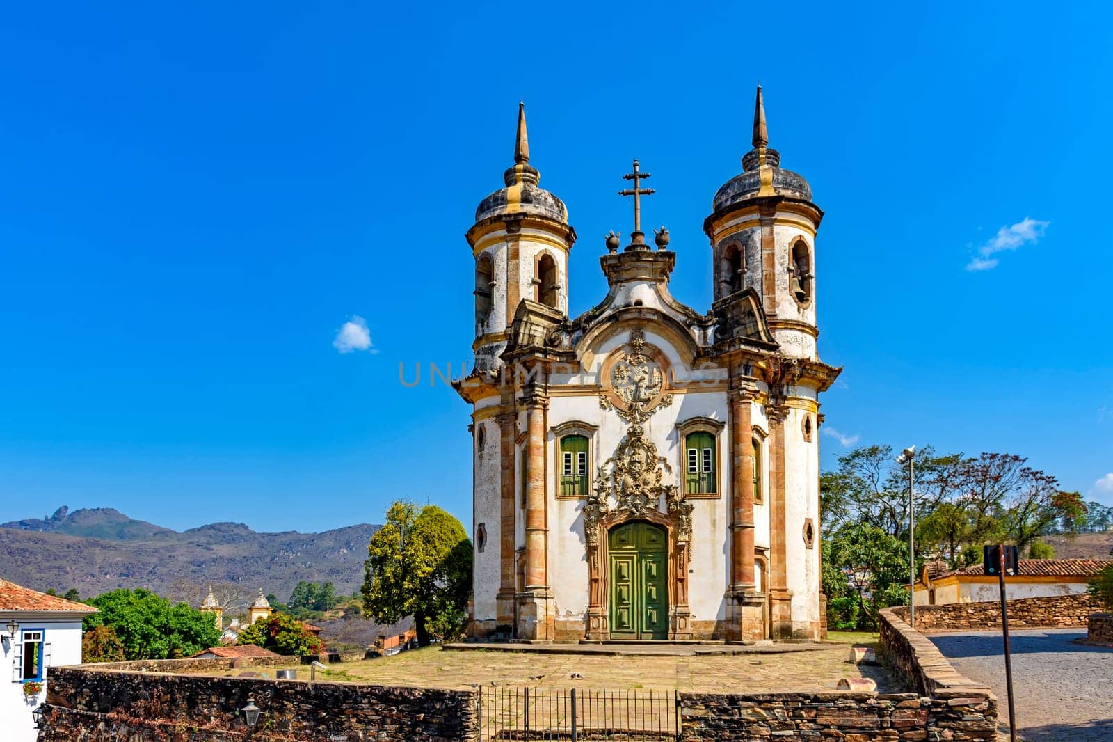 Front view of historic 18th century church by Fred_Pinheiro