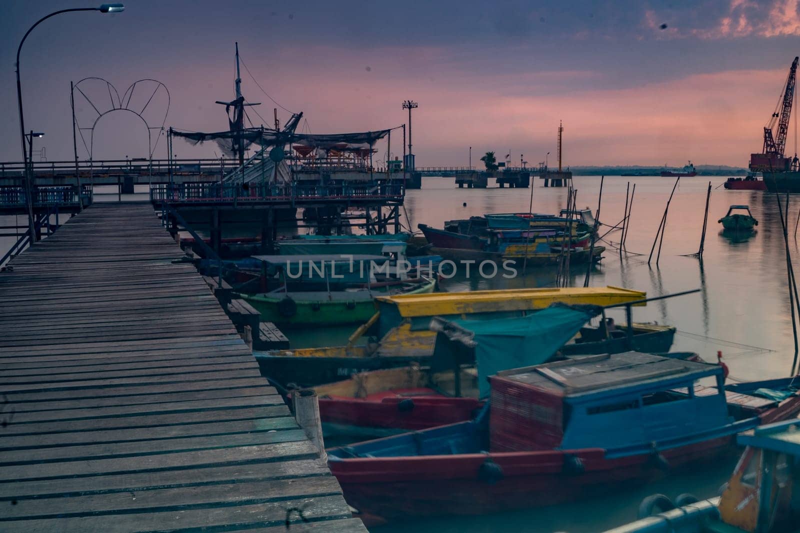 December 10, 2022. Morning at the Kroman Traditional Dock, Gresik, East Java, Indonesia