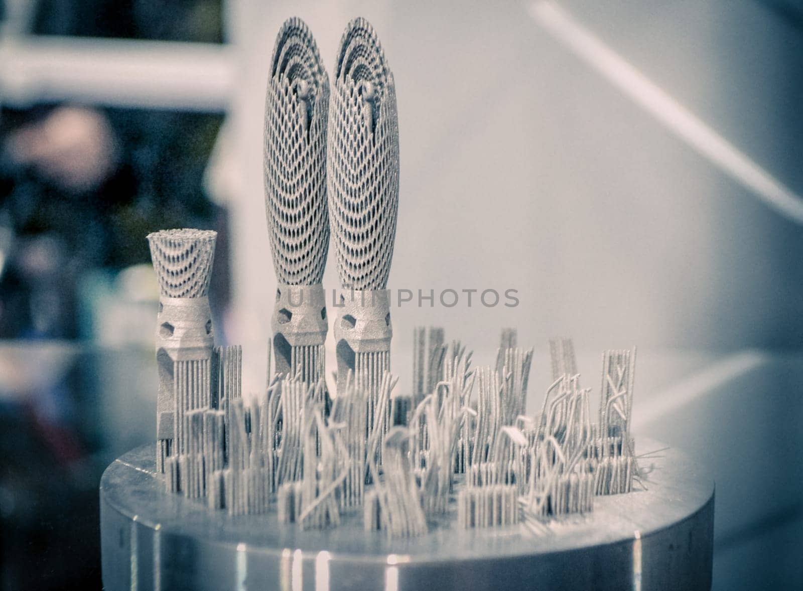 Object printed on metal 3d printer close-up by Mari1408