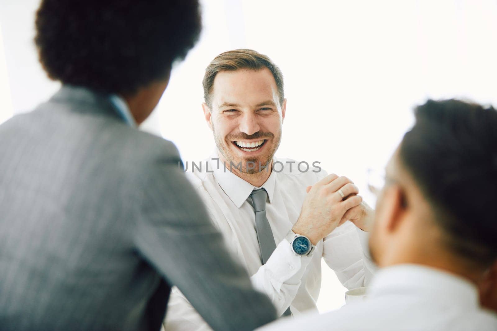 businessman office portrait corporate meeting business man teamwork happy smiling young success by Picsfive