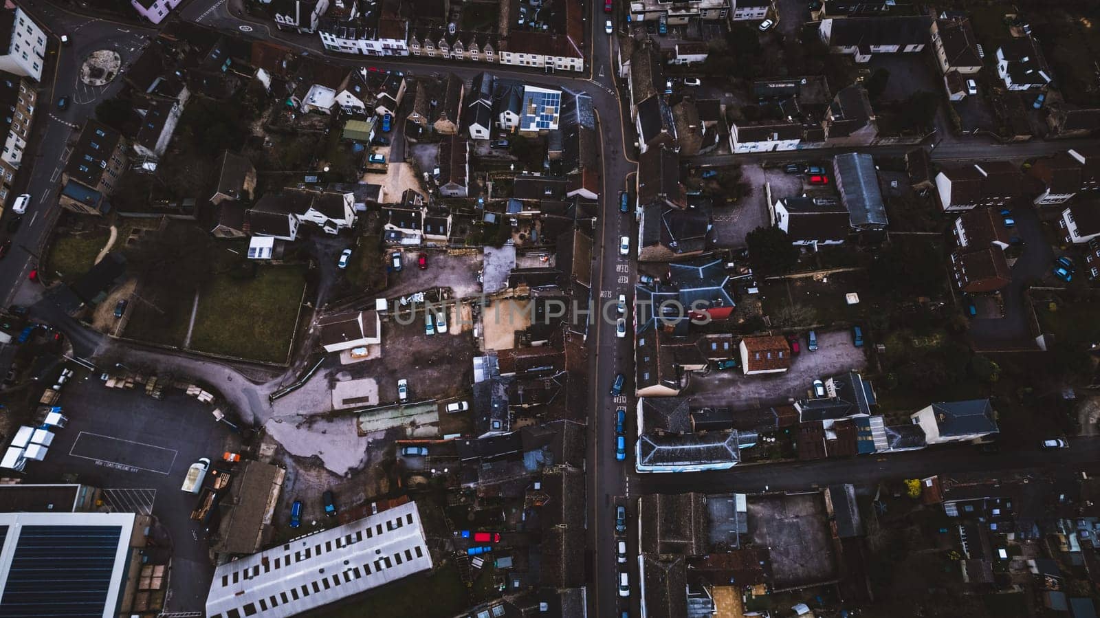 Aerial view of neighborhood. High quality photo