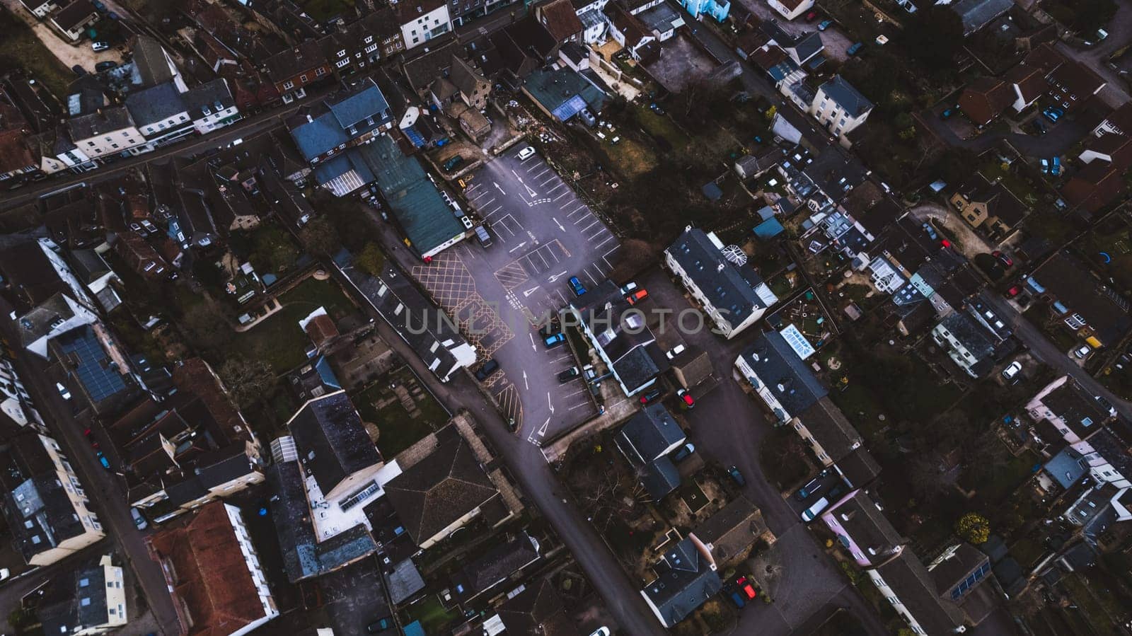 Aerial view of neighborhood by fabioxavierphotography