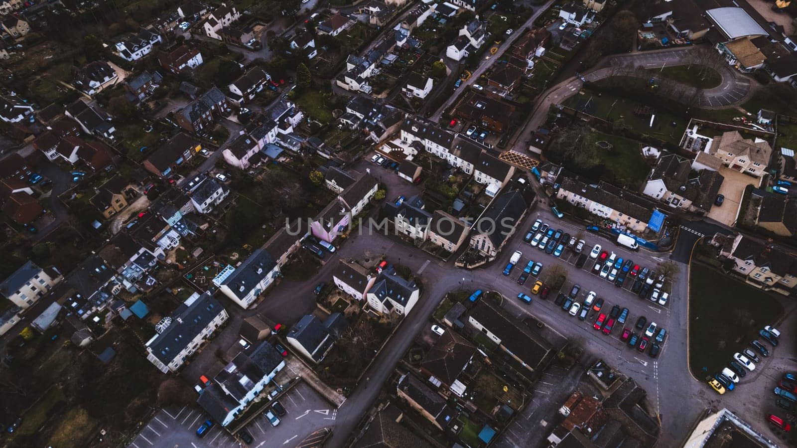 Aerial view of neighborhood by fabioxavierphotography