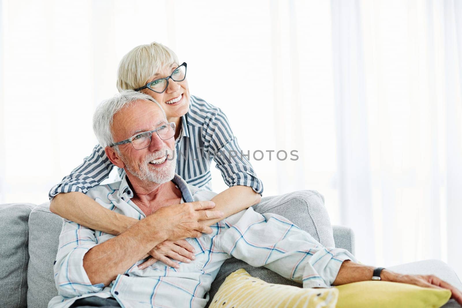 Senior couple spending time together at home