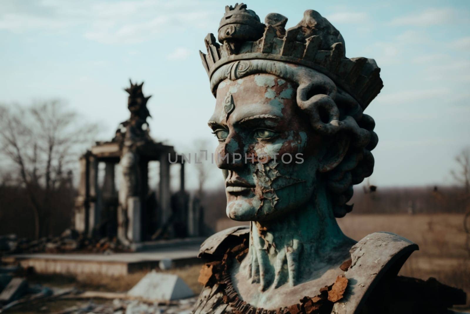 Culture of Ukraine, authenticity, uniqueness, independence and endurance. Local things, clothes, terrain. Yellow Ukrainian symbols, villages. High quality Generative AI .