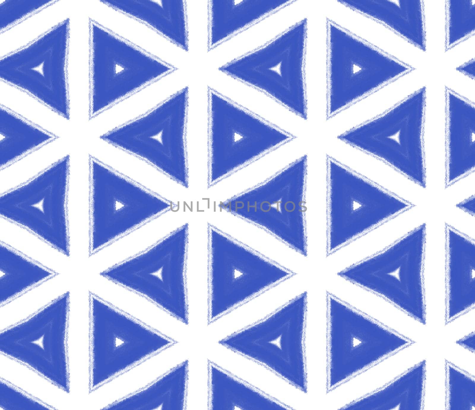 Tiled watercolor pattern. Indigo symmetrical kaleidoscope background. Hand painted tiled watercolor seamless. Textile ready fine print, swimwear fabric, wallpaper, wrapping.