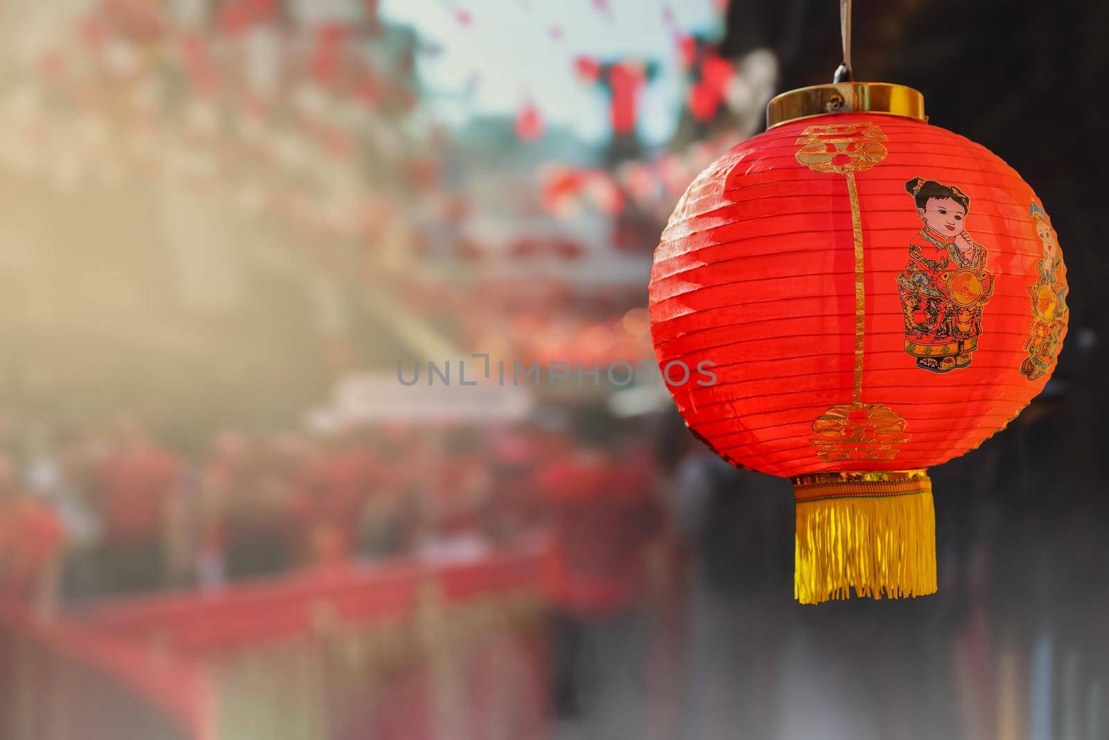 Chinese new year lanterns in china town.