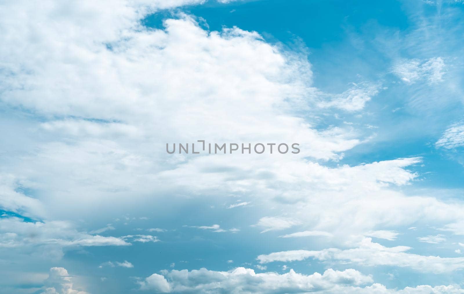 Copy space minimal concept of summer blue sky and white cloud abstract blank. by Suwant