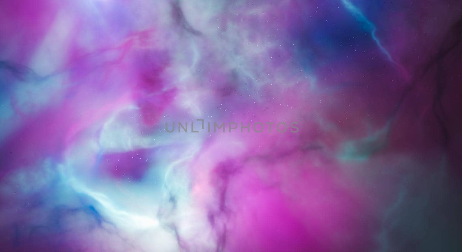 pink and blue nebula abstract background with stars in the background. 3d rendering