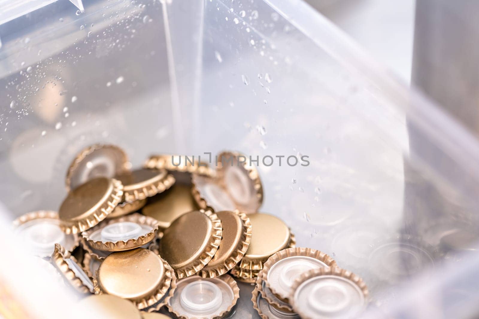 lids for closing beverage bottles. High quality photo