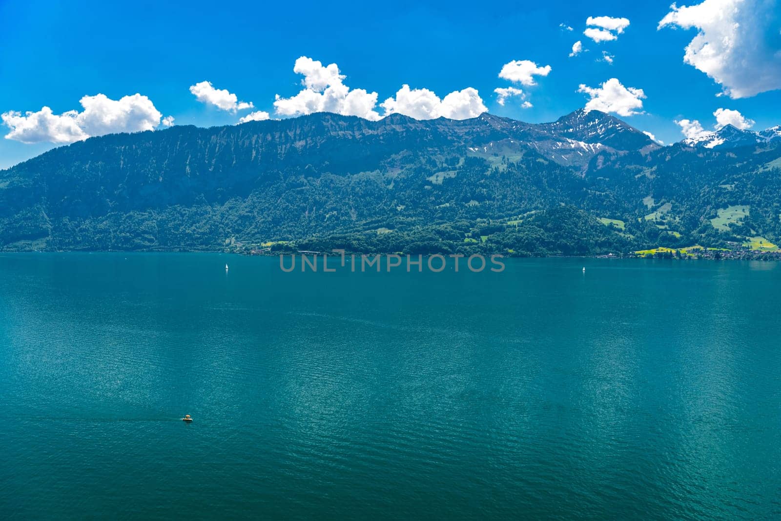 Lake Thun and mountains, Thunersee Bern Switzerland by Eagle2308