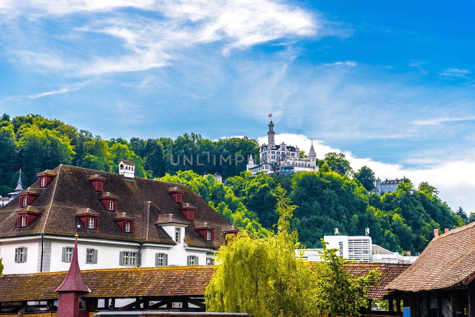 Castle on the hill near the center of Lucerne, Luzern, Switzerland by Eagle2308